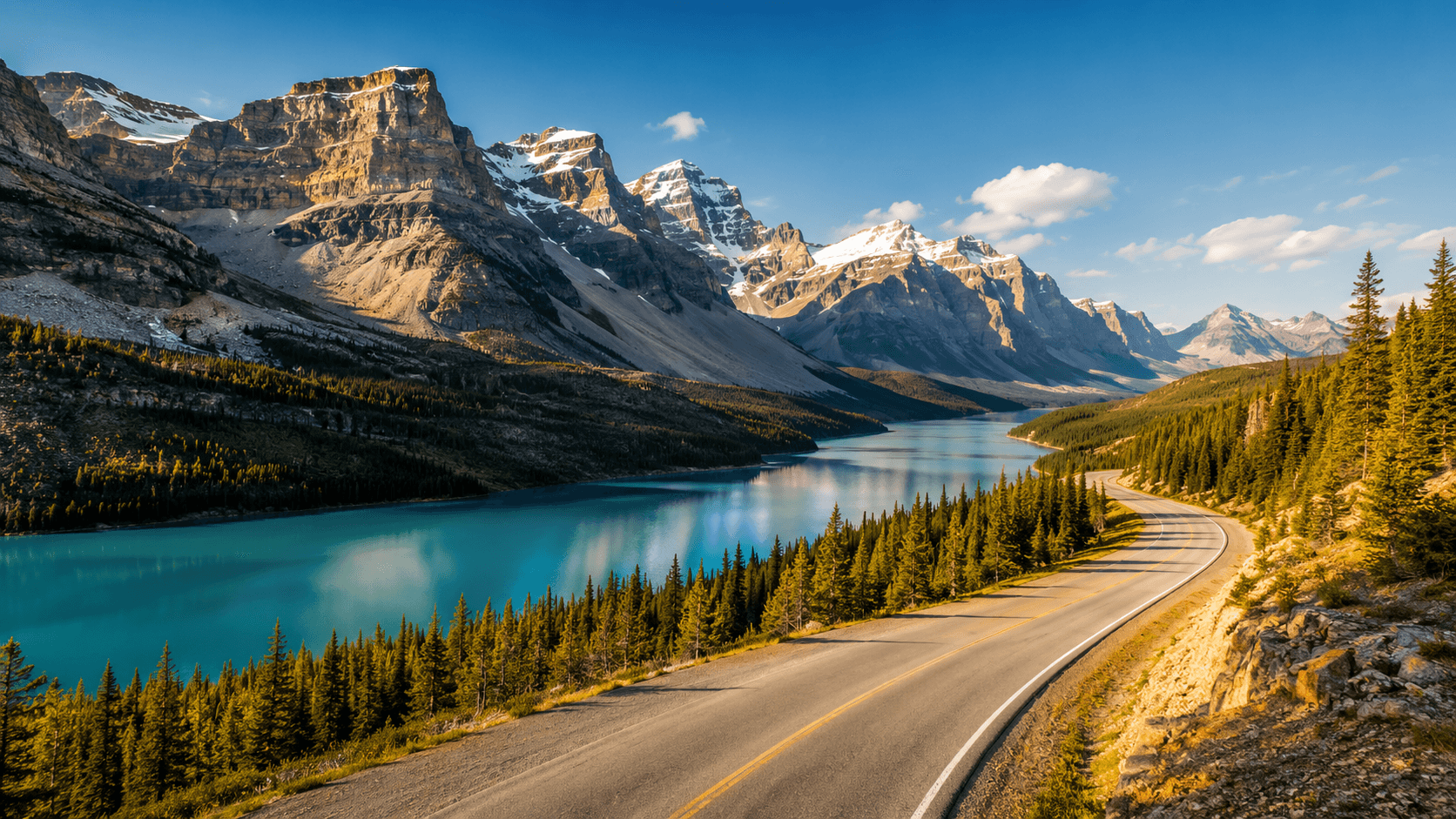 Camper op de Icefields Parkway